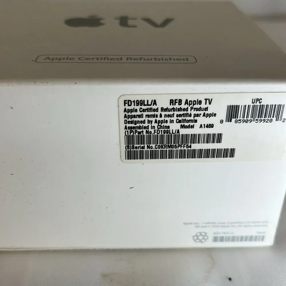 APPLE TV‎ MODEL A1469 TESTED/WORKING FTL-02-185